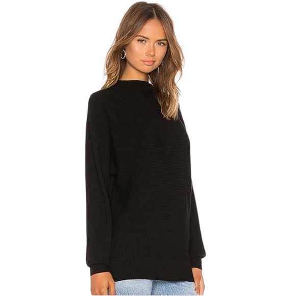 LPA Leona Sweater Size SM‎ Black Ribbed Neutral Casual Minimal Revolve Office - Picture 11 of 11